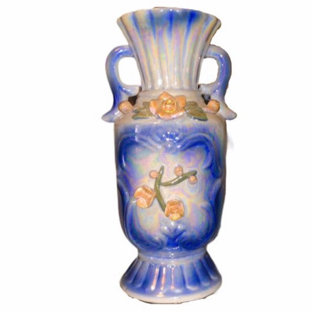 NWT PorcelaiN Vase Europe Czech Cobalt Blu Ceramic